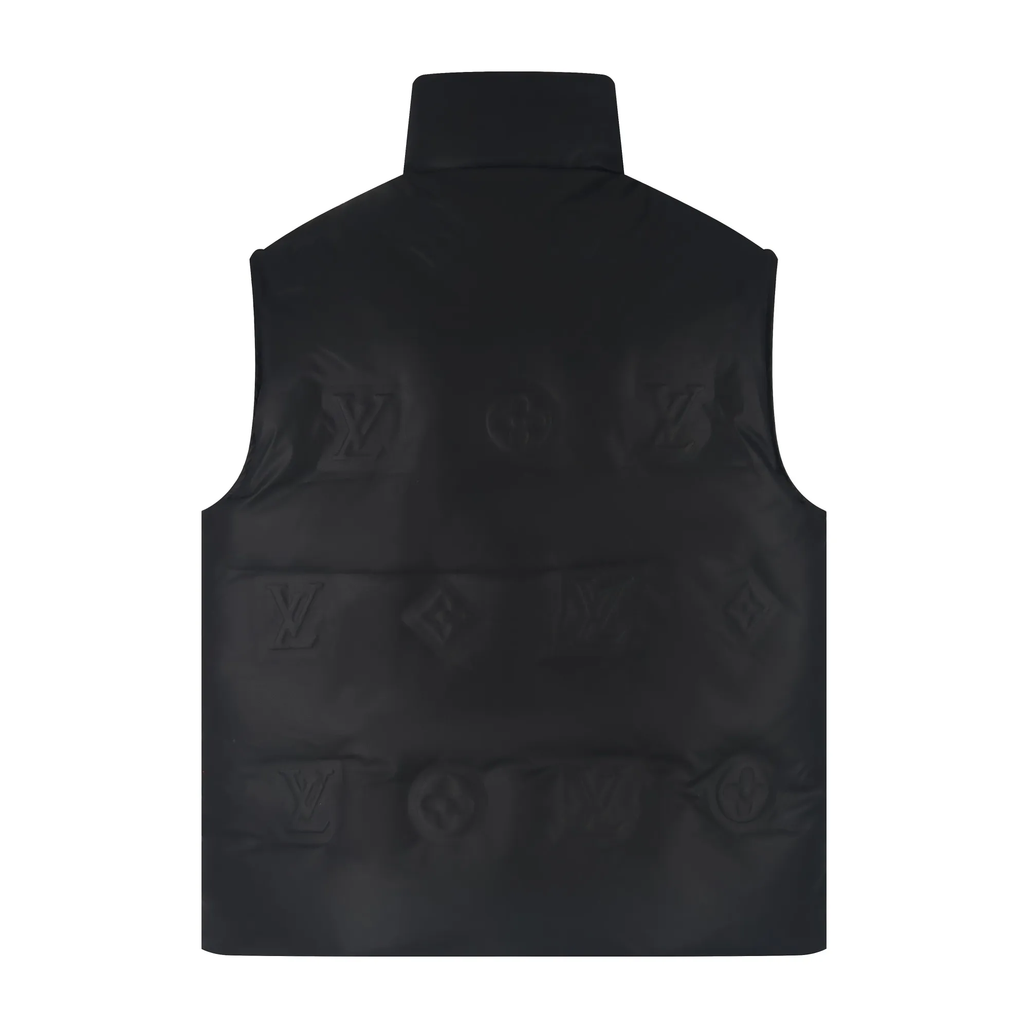🅿️1100 1v technical leather embossed embossed down vest (black) This waist jacket is a technical leather full-width embossed Monogram pattern. The outer fabric is made of 100% nylon as a black technical film coating, and the other lining is 84% ​​polyester fiber + 16% nylon blended fabric. The national standard 480g 90% goose down filling has good fluffiness and no sense of oppression when worn on the body. The slim fit makes you slim and avoids bloat. The design concept is very outstanding. It comes from vacuum filling technology, which increases the air barrier and maintains the original softness, elasticity and feel of down. It has an anti-drilling design, three layers of anti-drilling fabrics, four layers of locking velvet technology, and an embossed process on the face. Stand collar and elastic cuffs enhance comfort. Molded hardware zipper pullers, molded engraved eyelets at the hem tightening area, adjustable elastic drawstrings, exclusive heavy-duty style. Size:50-52-54-56
